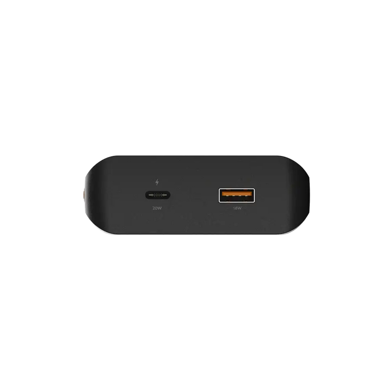 Go2 Powerbank 20W - 10.000 mAh met Solar en Lamp - Charcoal Black - Xtorm NL