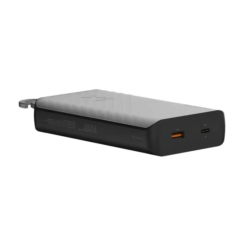 Go2 Powerbank 20W - 10.000 mAh met Solar en Lamp - Charcoal Black - Xtorm NL