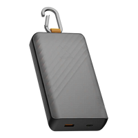 Go2 Powerbank 20W - 10.000 mAh met Solar en Lamp - Charcoal Black - Xtorm NL