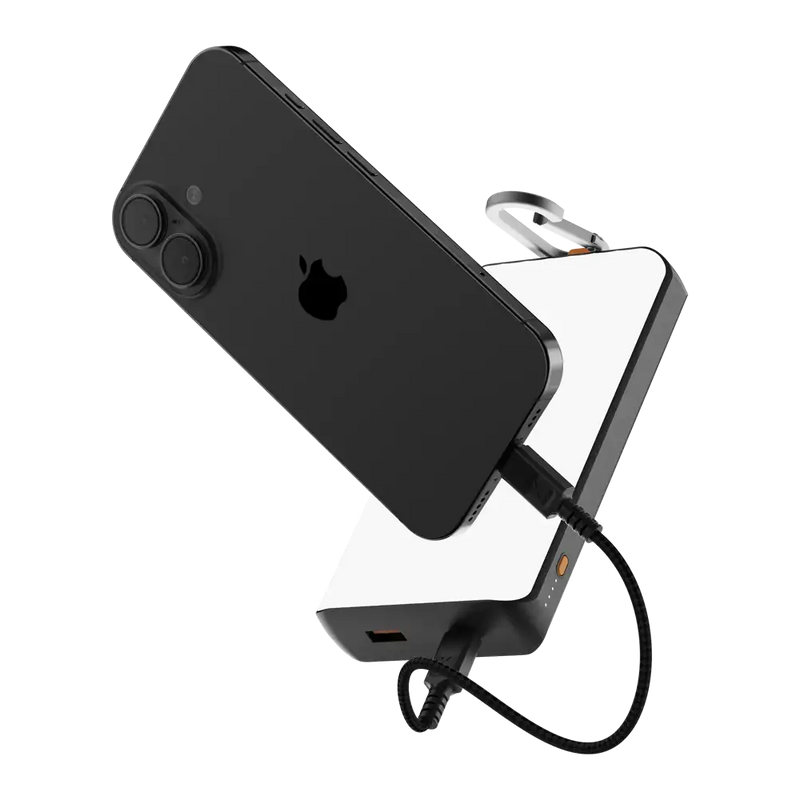 Go2 Powerbank 20W - 10.000 mAh met Solar en Lamp - Charcoal Black - Xtorm NL