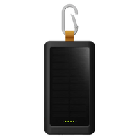 Go2 Powerbank 20W - 10.000 mAh met Solar en Lamp - Charcoal Black - Xtorm NL