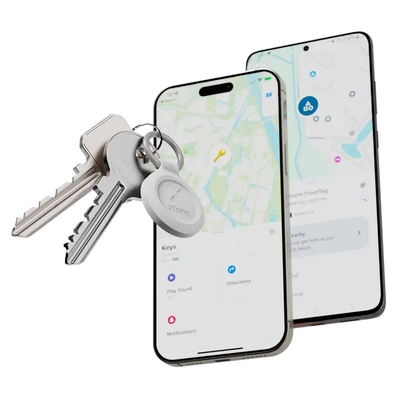 Xtorm TravelTag for Android & iPhone - Water-resistant - Ash White