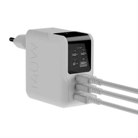 NextGen 140W Laptop Snellader - 3 poorten (2x USB-C PD + USB-A) - Dusk White - Xtorm NL