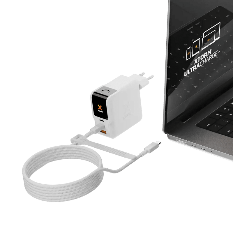 NextGen 140W Laptop Snellader - 3 poorten (2x USB-C PD + USB-A) - Dusk White - Xtorm NL