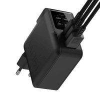 NextGen 140W Laptop Snellader - 3 poorten (2x USB-C PD + USB-A) - Midnight Black - Xtorm NL