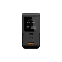 NextGen 140W Laptop Snellader - 3 poorten (2x USB-C PD + USB-A) - Midnight Black - Xtorm NL