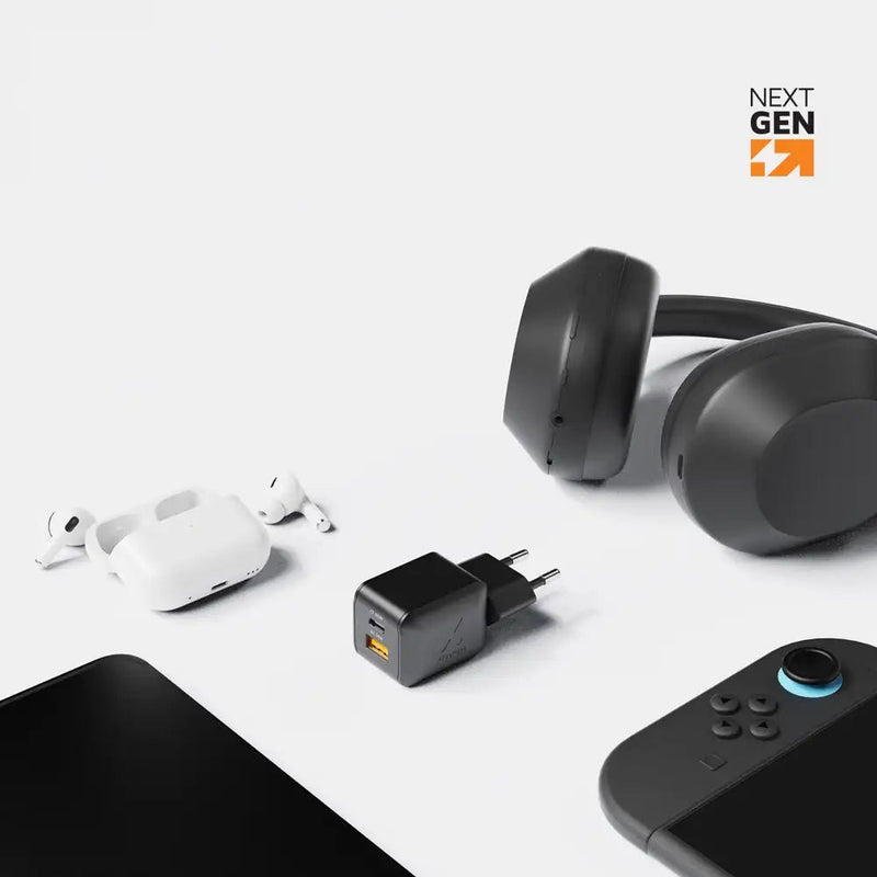NextGen 25W Snellader - 2 poorten (USB-C PD + USB-A) - Midnight Black - Xtorm NL