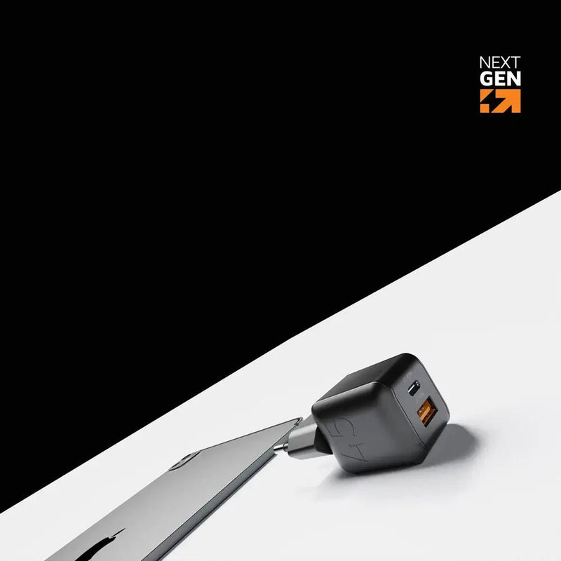 NextGen 45W Snellader - 2 poorten (USB-C PD + USB-A) - Midnight Black - Xtorm NL