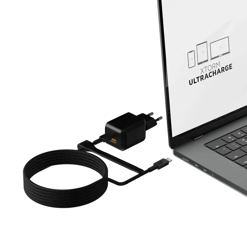 NextGen 70W Laptop Snellader - 2 poorten (USB-C PD + USB-A) - Midnight Black - Xtorm NL