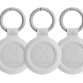 TravelTag for Android & iPhone - Water-resistant - 3-Pack - Ash White